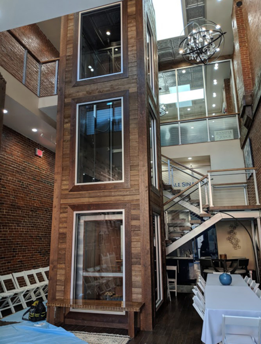 wood finish elevator