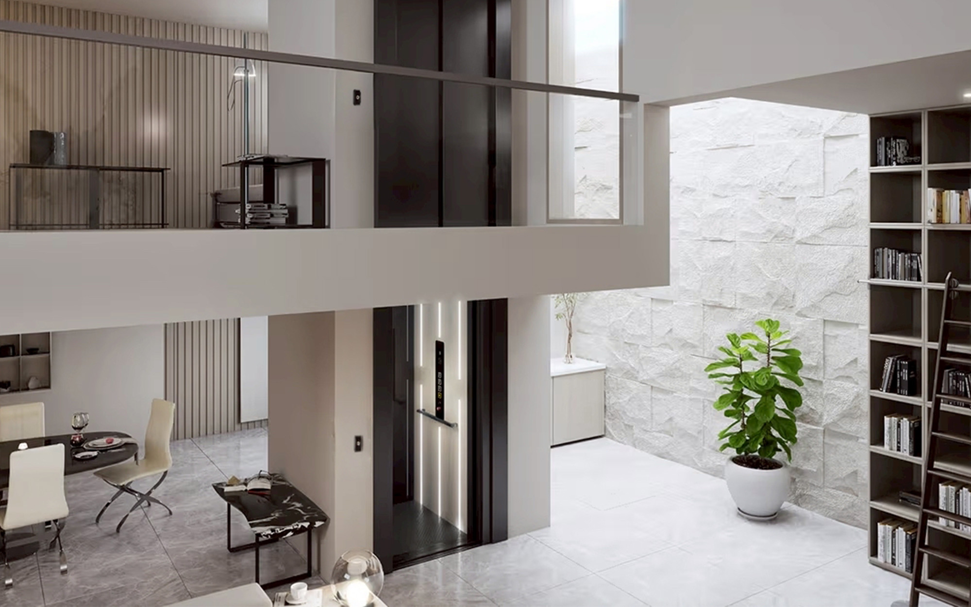 Premium elevator in modern home